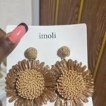Raffia earrings - View 1 | Tomis Store Nigeria