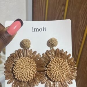 Raffia earrings - View 1 | Tomis Store Nigeria
