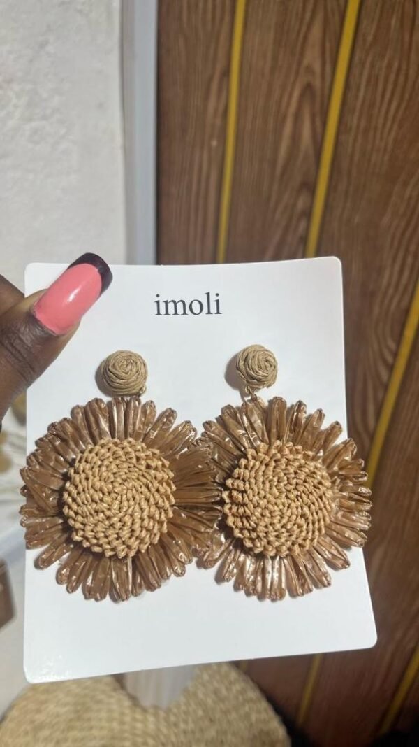 Raffia earrings - View 1 | Tomis Store Nigeria