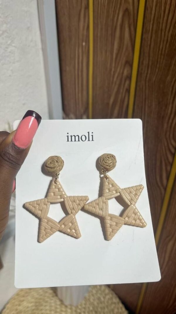 Raffia earrings - View 1 | Tomis Store Nigeria