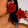 Rose floral earring - View 1 | Tomis Store Nigeria