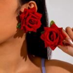 Rose floral earring - View 1 | Tomis Store Nigeria