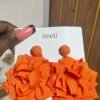 Orange floral earring - View 2 | Tomis Store Nigeria