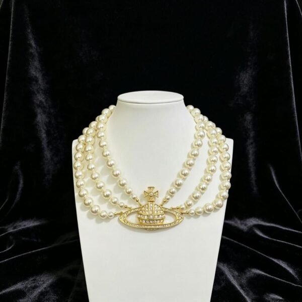 Saturn Pearl Necklace - View 4 | Tomis Store Nigeria