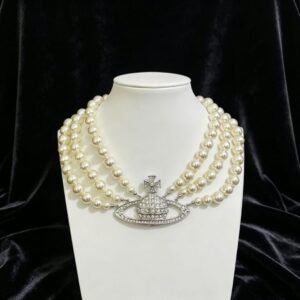 Saturn Pearl Necklace - View 1 | Tomis Store Nigeria