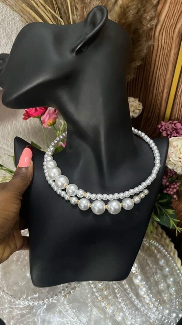 Cuff pearl choker - View 1 | Tomis Store Nigeria