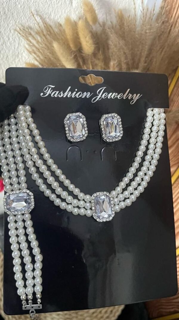 Triple Layer Pearl Set - View 4 | Tomis Store Nigeria