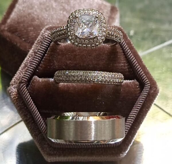 Couples Set - Zirconia Wedding Set 1