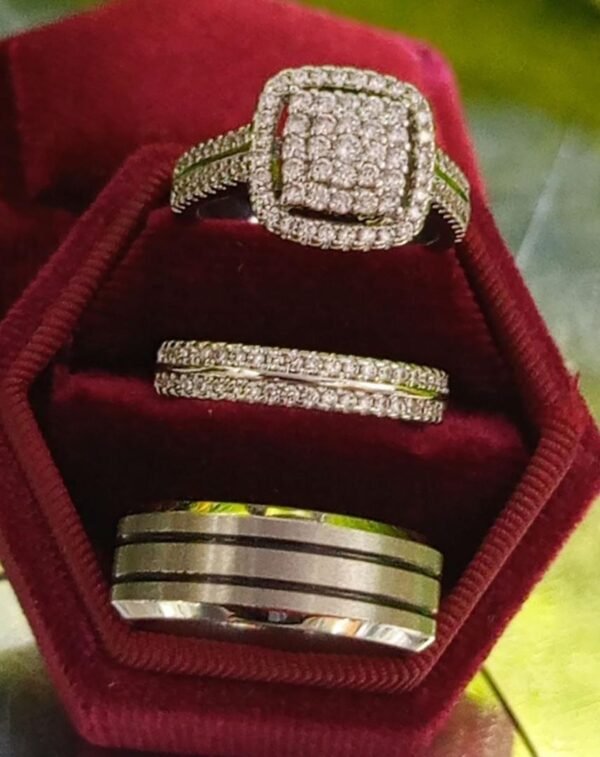 Couples Set - Zirconia Wedding Set 6