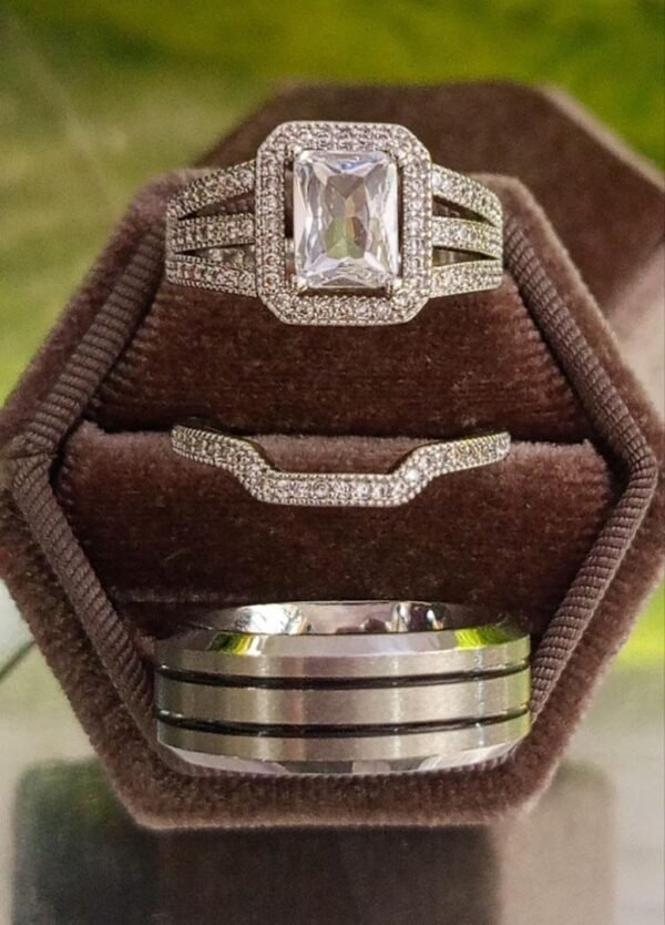 Couples Set - Zirconia Wedding Set 7